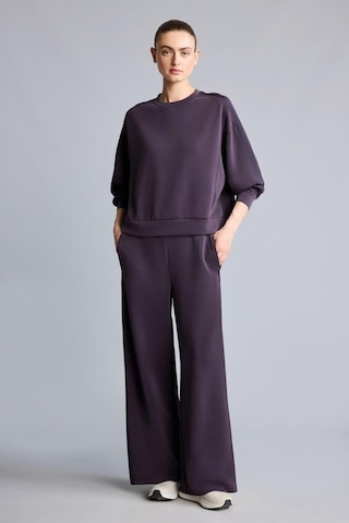 Defacto Ultra Yumuşak Oversize Bisiklet Yaka Dikiş Detaylı Modal Sporcu Basic Sweatshirt H4536ax26aupr467 Mor-pr467