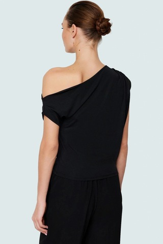 Frm Regular Kalıp Polyester Bluz Yazlık Şıklık Seçkin Malzeme siyah