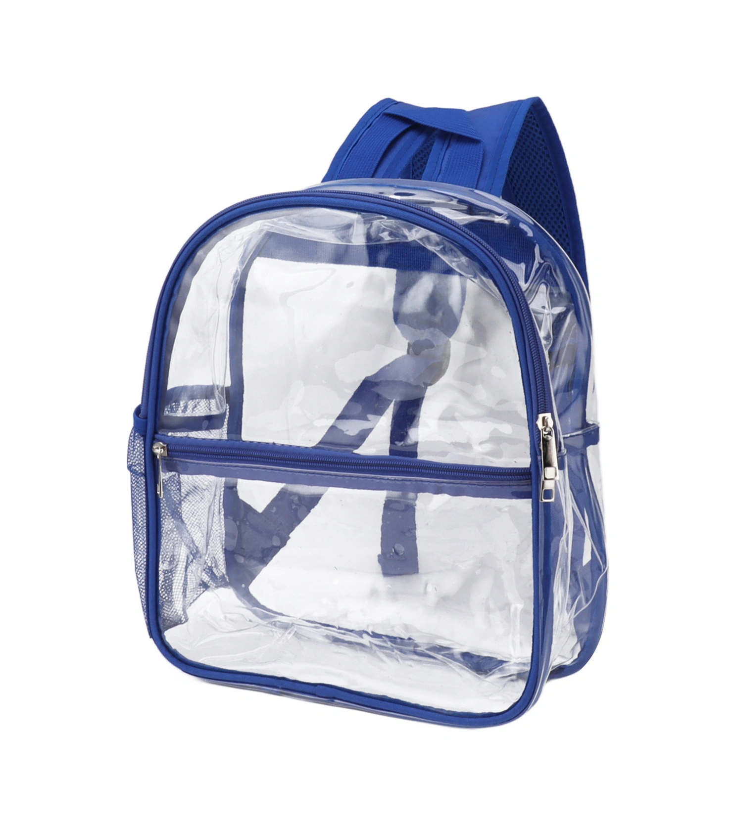 Vkemall Su Geçirmez Şeffaf Pvc Sırt Çantası - Öğrenci/gençler İçin Spor/outdoor Kullanıma Uygun, Güvenli Sızdırmaz, Geniş Hacimli, Ön Cep Tasarımı, Mavi