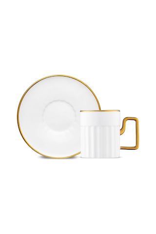 Jumbo Sorin-100 12 Parça 6 Kişilik Kahve Fincan Takımı Gold Gold