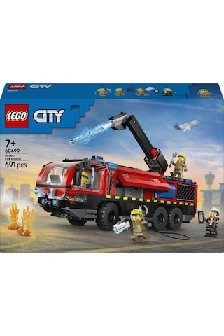 LEGO® City Havaalanı İtfaiye Kamyonu 60499 - 7 Yaş ve Üzeri Çocuklar İçin Acil Durum Aracı İçeren Oyuncak Yapım Seti (691 Parça)