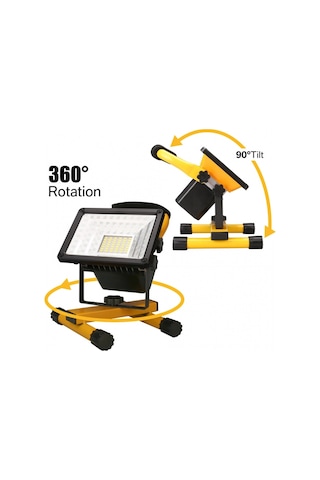 Br P30 Ip65 Waterproof 20led 30w Taşınabilir Şarjlı Led Projektör Çok Renkli