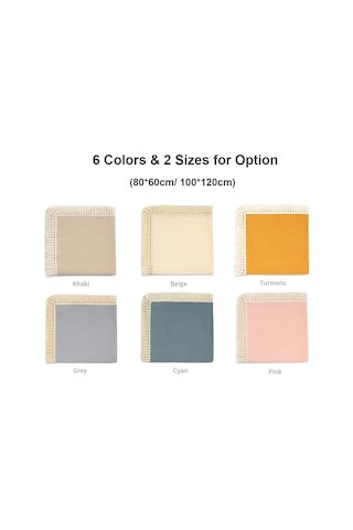 Neevoyu Yeni Doğan Bebek Muslin Battaniye - Tassel Detaylı Sarıcak Örtü - Gri Renk 100x120cm Gri