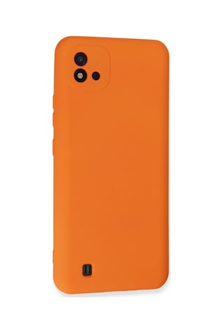 Newface - 433 - Realme C11 2021 Kılıf Nano İçi Kadife Silikon - Csmo-tex - - Turuncu