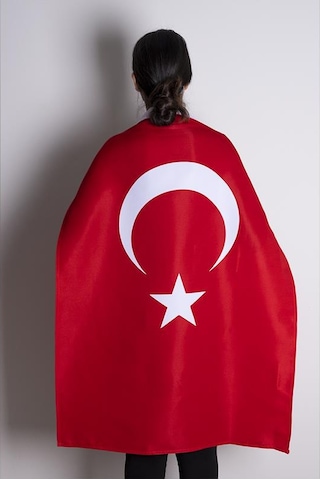 Türk Bayrağı Raşel Kumaş Aplike Dikiş 70x105 cm