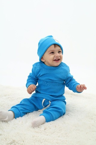 My Kids Wear Fitilli Unisex Bebek - Çocuk Üçlü Takım Mavi
