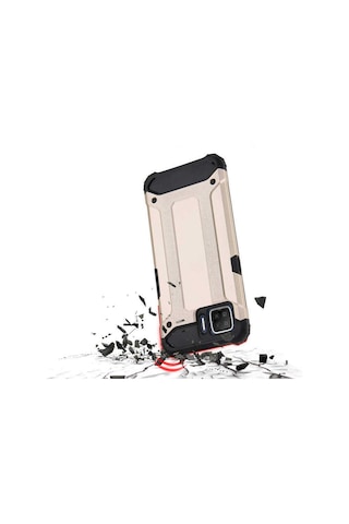 ekılıf - Oppo A73 uyumlu - Kılıf Çift Katman Zırh Tank Crash Military Kapak - Mavi