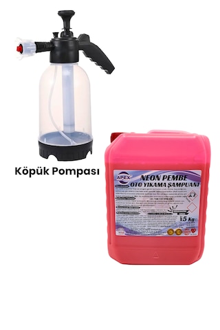 Pembe Köpük 5 Kg Ve Köpük Atan Pompa 2 Lt, Araç Köpükleme Seti - Oto Yıkama Süngeri