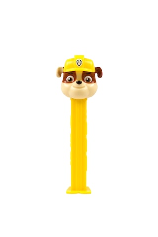 Pez Dispenser Paw Patrol Rubble Meyve Aromalı Şekerleme Makinesi Ve Şekerleme Yedekleri