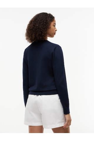Tommy Hilfiger Co Jersey Stıtch C-nk Ls Cardı Kadın Mavi Kazak - Ww0ww42370