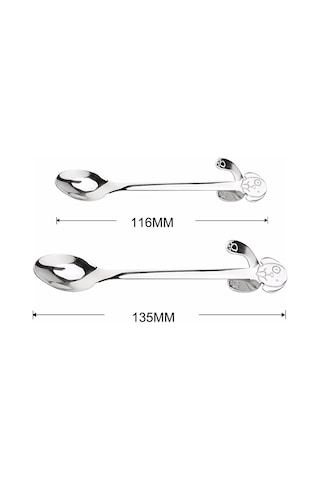 Konesam 304 Paslanmaz Çelik Köpek Figürlü Kupa Tabanlı Karıştırma Kaşığı - Kahve/çay İçin Yeniden Kullanılabilir, Yıkama Makinesine Uygun Diğer