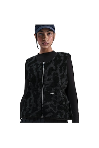 Kadın Ceket W Nsw Street Sherpa Vest Kolsuz Peluş Ceket Siyah