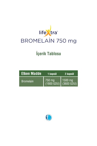 Lifeextra Bromelain 750 mg 30 Kapsül
