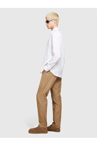 Sisley %100 Keten Regular Fit Gömlek Erkek Beyaz Gömlek - 325p5bkusq029