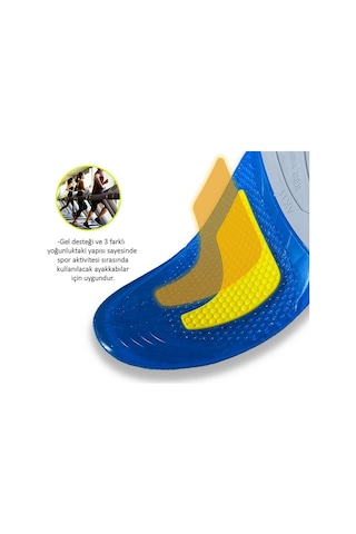 Gel Comfort GC11 Yumuşak Jel Spor Ayakkabı Tabanı, Ortopedik Tabanlık