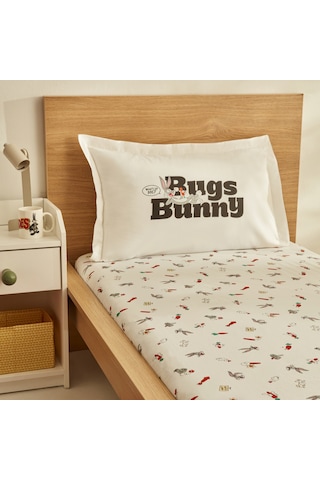 Karaca Home Looney Tunes Carrot Crazy Tek Kişilik Çarşaf Takımı Renkli