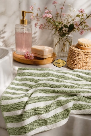 %100 Pamuk Dokuma Peştemal Havlu Plaj & Banyo Havlusu 100x170 Cm Parlak Yeşil