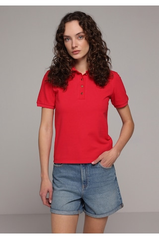 Colin's Colins Slim Fit Polo Yaka Düz Kadın Kirmizi Kısa Kol Tişört Cl1080870 Q1.v2 Red Kırmızı