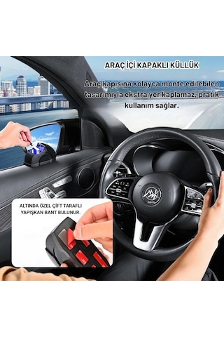 Coofbe Yeni Nesil Kapaklı Araç Cam Kenarı Oto Küllük Araba Küllüğü Koku Önleyici Araç Kül Tablası
