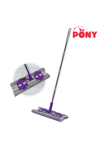 Pony Mandallı Mop Mikrofiber Yüzey Temizlik Seti