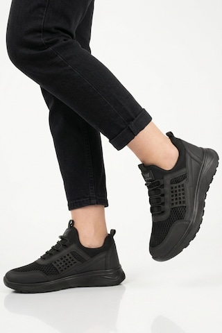 Walkway Motano G Siyah Fileli Hafif Esnek Unisex Spor Ayakkabı