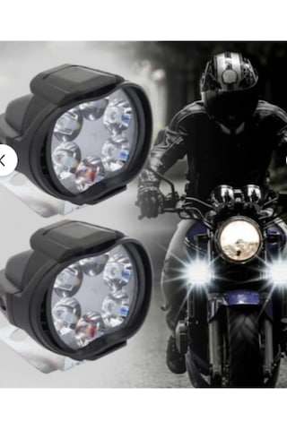 1 Adet Led Motosiklet Sis Far Montaj Sis Drl Lamba Scooter Motosiklet Için Çakar & Sabit Mod