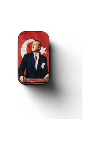 Meclis Balkonunda Atatürk Portreli Türk Bayrağı Detaylı Özel Seri Metal Çakmak Çok Renk