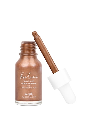 Barry M Heatwave Multi-use Liquid Shimmer Hyaluronik Asitli Likit Aydınlatıcı Allık Kahverengi