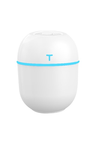 Monyee Beyaz Mini Nemlendirici: Usb Çalışır, 360 Nem Yayar, Led Işık Ve Aromaterapi Desteği