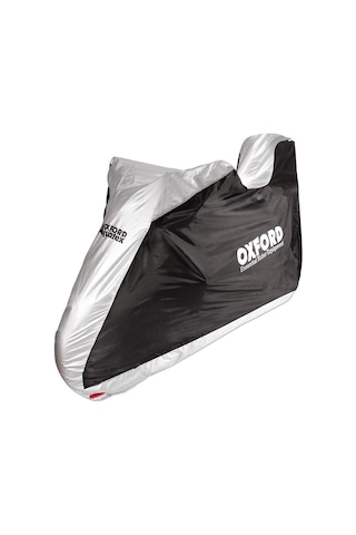 Oxford Motosiklet Aquatex Arka Çantali Kilif Medium Siyah-gri Cv203