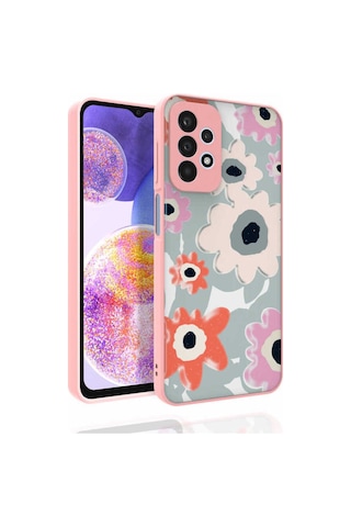 Galaxy A23 Kılıf Desenli Kamera Korumalı Parlak Zore Nora Kapak NO5