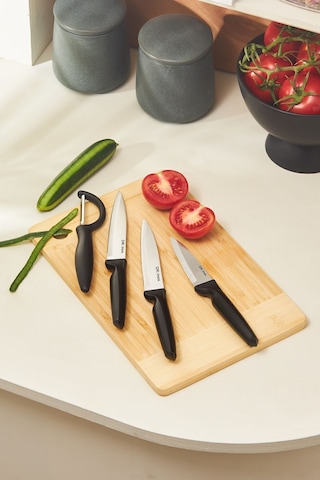 Dr. Inox Peel Set 4 Parça Bıçak Seti Siyah