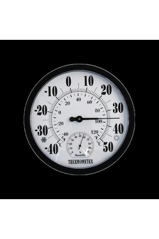 Topshop1 Th9250p3 Bwc 25 Cm Siyah Higrometre Termometre Kalın Avrupa Kadranı Doğru Sıcaklık Nem Ölçer Ev Ofis İç Mekan Akrilik Tasarım