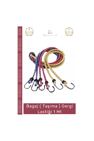 Taşımalastği Dayanıklı Esnek Kancalı Yük Sabitleme Güvenli Mukavemetli Taşıma Gergi Lastiği 1 Mt -