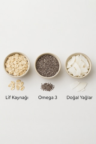 Sultanbahçe Chia Çiya Tohumlu Tropik Fit Bowl Seti Yulaf - Hindistan Cevizi Dilimleri