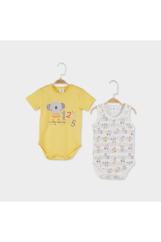 Çimpa Panolino 2'li Bebek Body 20749 Sarı - Ekru