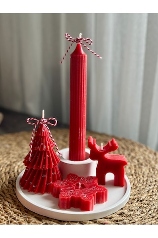 Kübra Design Candles Yılbaşı Özel Seri Hediyelik Kokulu Mum Seti