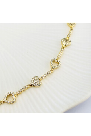 Kalpli Bileklik Suyolu Zirkon Taşlı Kararmuz Xuping Vip Seri 14 Ayar Gold 19cm Altın