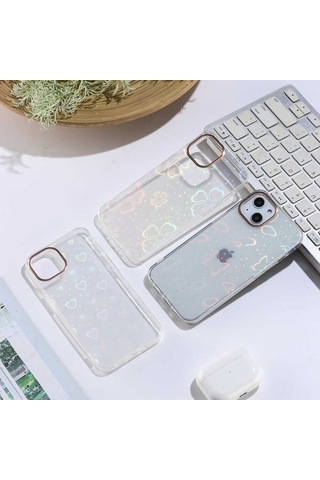 Apple Uyumlu iPhone 13 Kılıf Zore Sidney Desenli Sert Kapak Butterfly No2