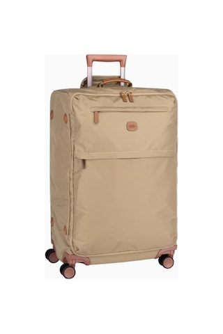 Brıc's Brıc's X-travel 71 Cm Parlak Geri Dönüştürülmüş Naylon Ve Deri Detaylı Lüks Seyahat Valizi Bavul & Valiz Sarı