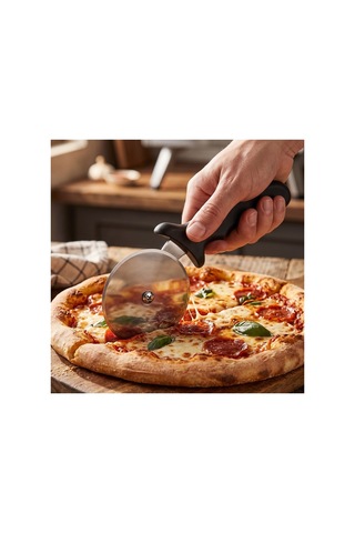 Bertolli Paslanmaz Çelik 20 Cm Pizza Kesici Rulet - Ergonomik Saplı Hamur Kesme Tekerleği Diğer
