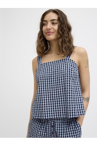 Jack & Jones Kadın Kalin Askili Ekose Desenli Bluz - Petra - 12277417 Skyway