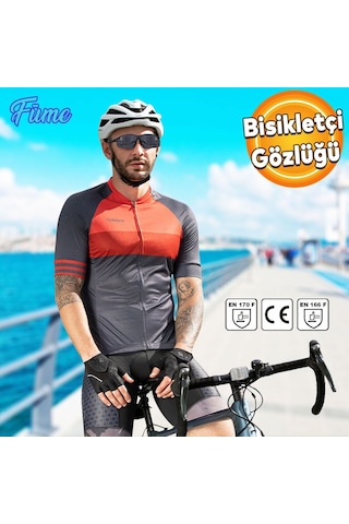 Badem10 Bisiklet Gözlüğü Uv Korumalı Ayarlanabilir Bisikletçi Gözlük Füme S900 Çok Renkli