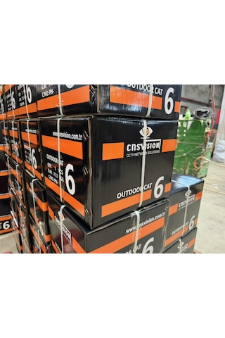 Cat6 305 Metre Dış Ortam 0,47mm Çift Ceketli Çift Katman Outdoor Cat6 Kablo 305mt Kutu