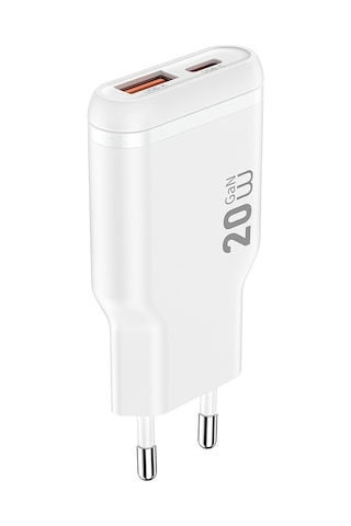 Wiwu Wi-g032 Essen Slim Serisi Gan Tech Pd Hızlı Şarj Özellikli Şarj Başlığı 20w Beyaz