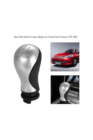 Dancemonkey Citroen C5 Xsara Picasso 1999-2008 5 Vitesli Ergonomik Vites Topuzu - Siyah&gümüş Siyah Siyah