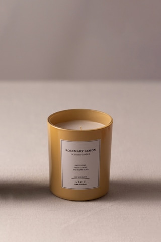 Le Jardin Rosemary Lemon Kokulu 2'li Mum Seti Sarı 120 Gr - 200 Gr Renkli