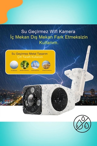 Kablosuz 3mp Full Hd Wi-fi Balık Gözü Lensli İç Ve Dış Mekân Güvenlik Kamerası Sd Kart Destekli