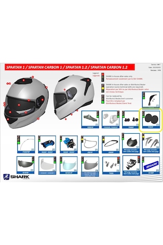 Shark Spartan Kask Camı Kapağı Fx5053p