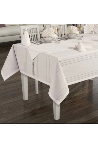 Nivemeshome Ekru 160 220 Colber Masa Örtüsü Ekru